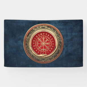 [220] Vegvisir - Viking-Goldmagischer Runic Banner