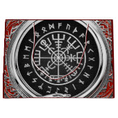 [220] Vegvisir - Viking Silver Magic Runic Compass Große Geschenktüte (Vorderseite)