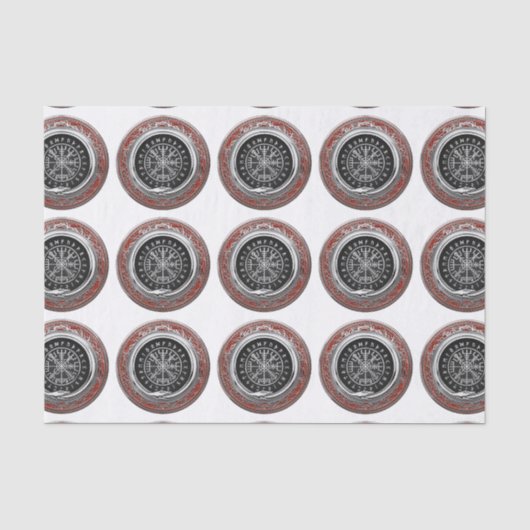 [220] Vegvisir - Viking Silver Magic Runic Compass Seidenpapier (Vorderseite)
