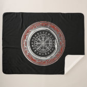 [220] Vegvisir - Viking Silver Magic Runic Compass Sherpadecke (Vorderseite (Horizontal))