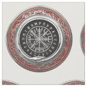 [220] Vegvisir - Vikings silberner magischer Runic Stoff (Nahaufnahme)