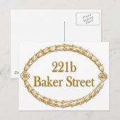 221b Baker Street Postkarte (Vorne/Hinten)