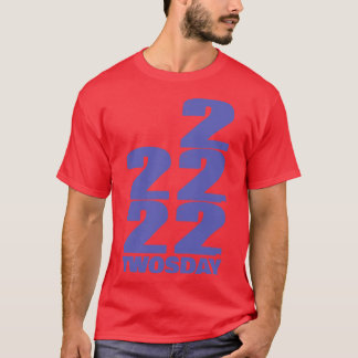 22222 zweimal täglich in sehr peri Typografie T-Shirt