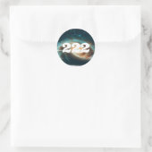 222 Alignment Angel Number Galaxy Manifestation Runder Aufkleber (Tasche)