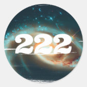 222 Alignment Angel Number Galaxy Manifestation Runder Aufkleber (Vorderseite)