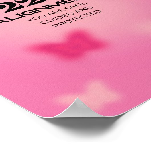 222 Angel-Zahlenangleichung Poster (Ecke)