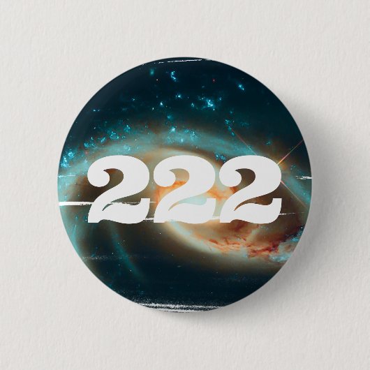 222 Universe Angel Number Galaxy Manifestation Button (Vorderseite)