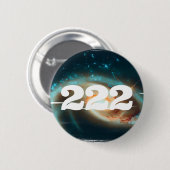 222 Universe Angel Number Galaxy Manifestation Button (Vorne & Hinten)