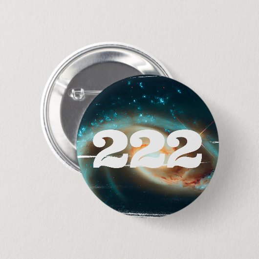 222 Universe Angel Number Galaxy Manifestation Button (Vorne & Hinten)