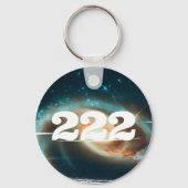 222 Universe Angel Number Galaxy Manifestation Schlüsselanhänger (Vorderseite)