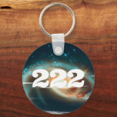 222 Universe Angel Number Galaxy Manifestation Schlüsselanhänger (Rückseite)