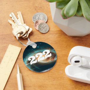 222 Universe Angel Number Galaxy Manifestation Schlüsselanhänger
