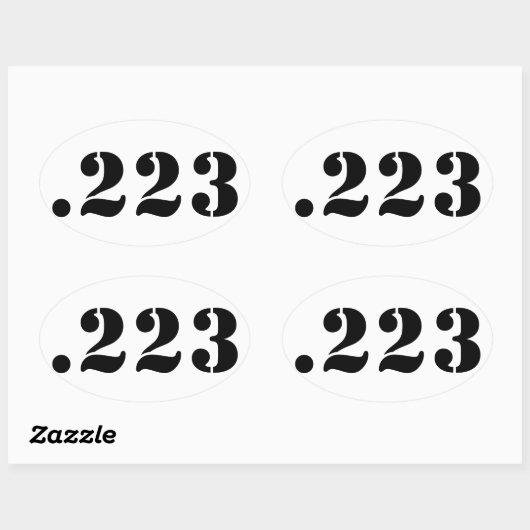 .223 OVALER AUFKLEBER (Blatt)