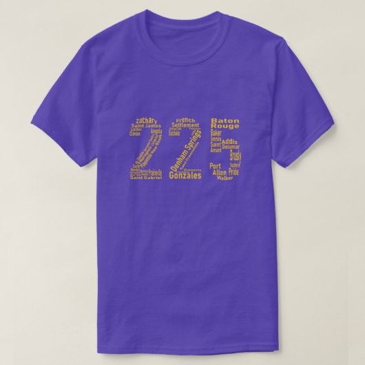 225 Baton Rouge Gonzales Denham T-Shirt (Design vorne)