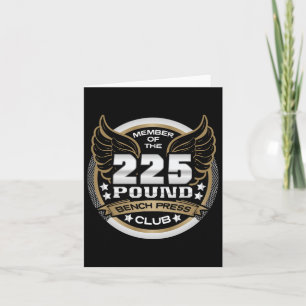 225 Pfund Sterling Presseclub für Powerlifter Weig Karte