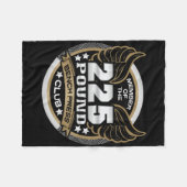 225 Pound Bench Press Club For Powerlifter Weightl Fleecedecke (Vorderseite (Horizontal))