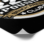 225 Pound Bench Press Club For Powerlifter Weightl Poster (Ecke)