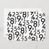 225 RANDOM-ZAHLEN-FRAKTIONEN MIT ARITHMETISCHEM LE POSTKARTE (Vorne/Hinten)