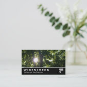 228 mit großem Bildschirm - Sun durch Bäume Visitenkarte (Stehend Vorderseite)