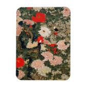 22. 牡 丹 小 図, 若 冲 Peonies & Small Birds, Jakuchū Magnet (Vertikal)