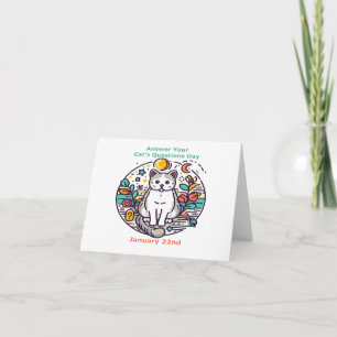 22.01. - Beantworten Sie den Fragentag Ihrer Katze Karte