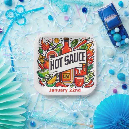 22.01. - Hot Sauce Day Pappteller (Party)