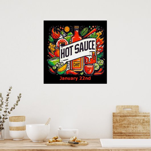 22.01. - Hot Sauce Day Poster (Küche)