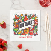 22.01. - Hot Sauce Day Serviette (Beispiel)