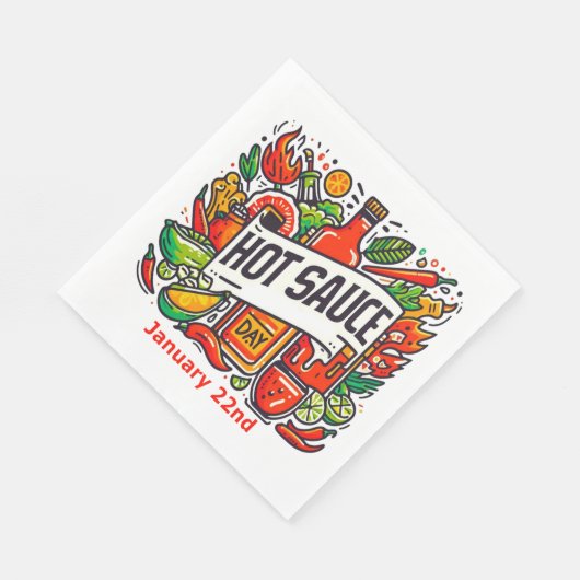 22.01. - Hot Sauce Day Serviette (Ecke)