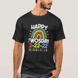 22 22 22 22 Twos Lehrermädchen Jungen glücklich T-Shirt