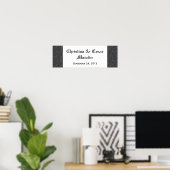 22,5"x7,5" Personalisiert Schwarz Graues Formgotik Poster (Heimbüro)