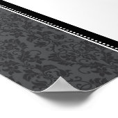 22,5"x7,5" Personalisiert Schwarz Graues Formgotik Poster (Ecke)