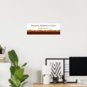 22,5"x7,5" Personalisierte Banner Fall Foliage-Blä Poster (Heimbüro)