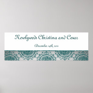 22,5"x7,5" Personalisierte Bannernacht in Indien Poster