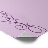 22,5"x7,5" Personalisierte Royal Lila Crown/Wirbel Poster (Ecke)