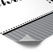 22,5"x7,5" Personalisierte schwarze Oliven Grau St Poster (Ecke)
