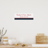 22,5"x7,5" Personalisierter Flug Blau/Rot Poster (Küche)