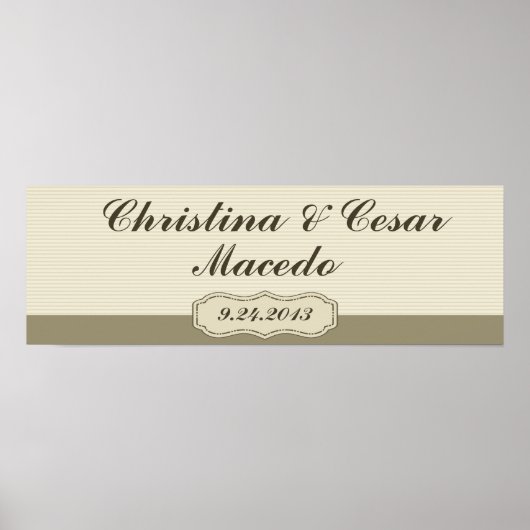 22,5"x7,5" Personalisierter Geburtskäfig/Käfig mit Poster (Vorne)