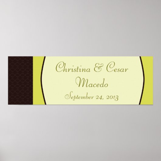 22,5"x7,5" Personalisierter Kronleuchter aus Olive Poster (Vorne)