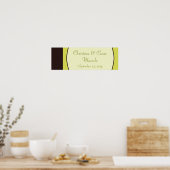 22,5"x7,5" Personalisierter Kronleuchter aus Olive Poster (Küche)