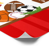 22,5"x7,5" Personalisiertes Banner All Star Red Poster (Ecke)