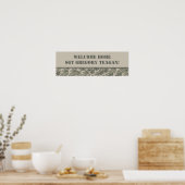 22,5"x7,5" Personalisiertes Banner ARMY ACU Camouf Poster (Küche)