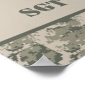 22,5"x7,5" Personalisiertes Banner ARMY ACU Camouf Poster (Ecke)