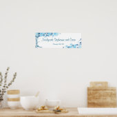 22.5"x7.5" Personalisiertes Banner Blue Tree / Sno Poster (Küche)