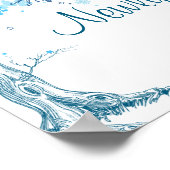 22.5"x7.5" Personalisiertes Banner Blue Tree / Sno Poster (Ecke)
