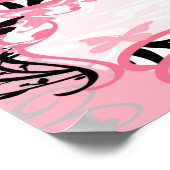 22,5"x7,5" Personalisiertes Banner Butterfly Zebra Poster (Ecke)