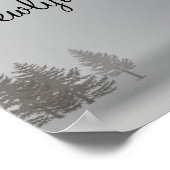 22,5"x7,5" Personalisiertes Banner Graue Winterbäu Poster (Ecke)