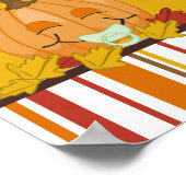 22,5"x7,5" Personalisiertes Banner Herbstfallen Pu Poster (Ecke)