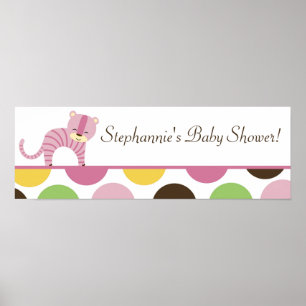 22,5"x7,5" Personalisiertes Banner Jungle Queen Ti Poster