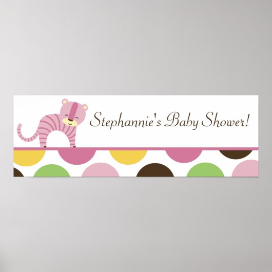 22,5"x7,5" Personalisiertes Banner Jungle Queen Ti Poster (Vorne)